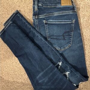American Eagle Outfitters High Rise Jeans - Dark Blue